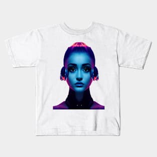 Cyberpunk woman Kids T-Shirt